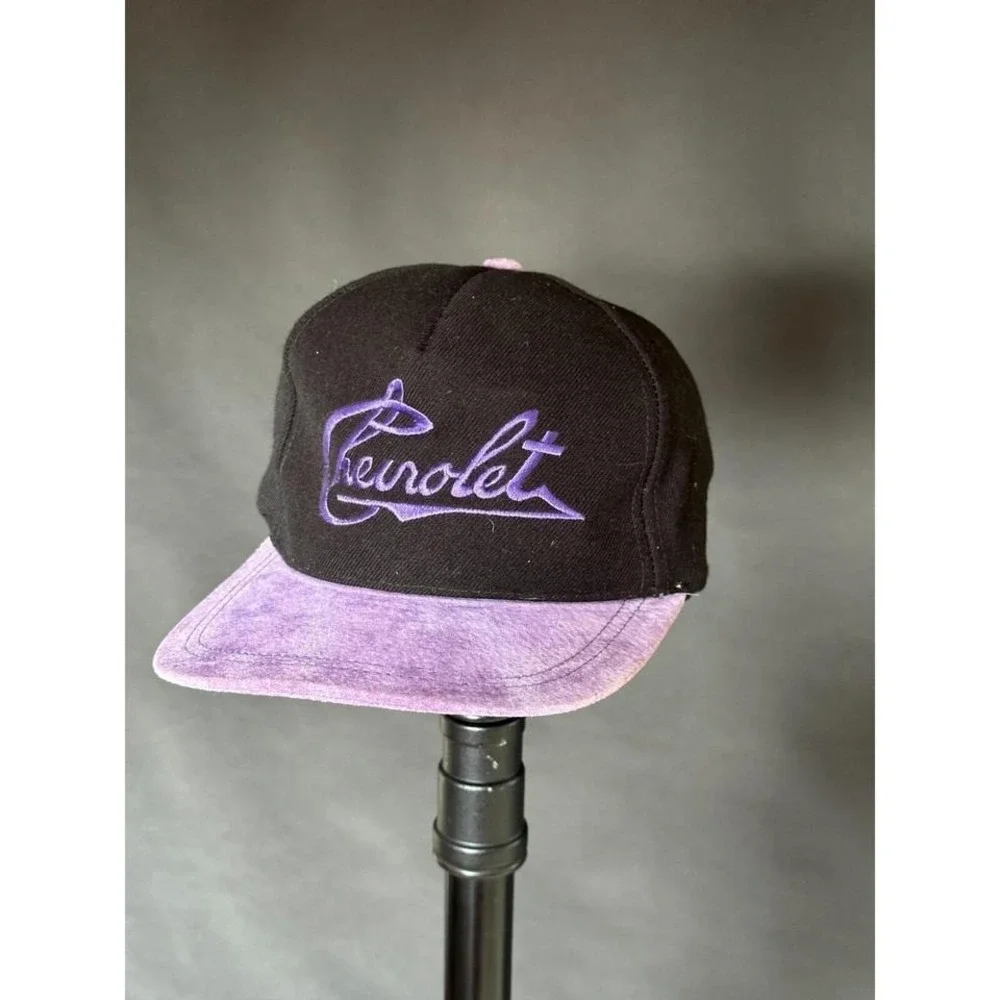 Chevrolet Suede Snapback Chevy Black One Size Adjustable San Sun‎